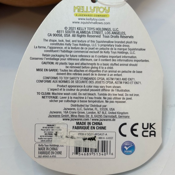 Squishmallows Sinclair The Avocado Toast 8 Inch Plush Brown Green NEW - Picture 6 of 9